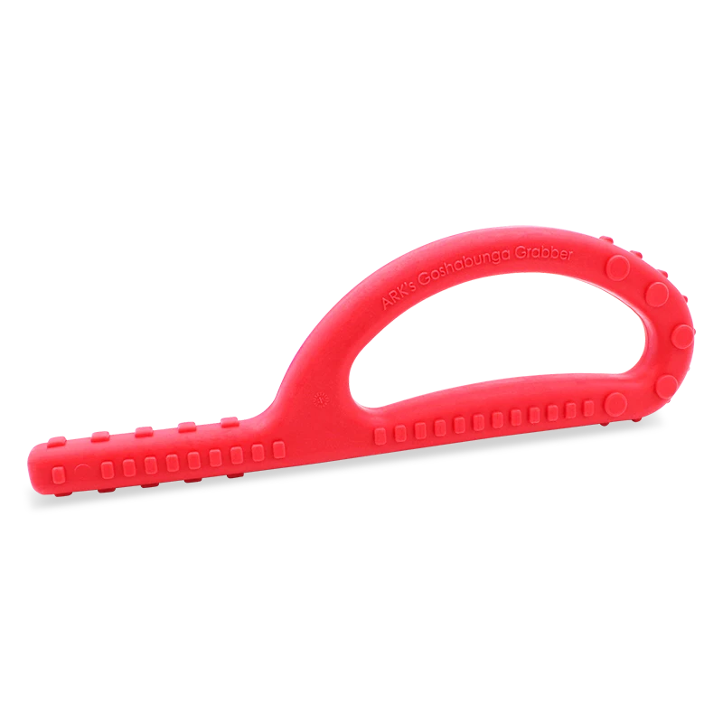 ARK Tyggeredskab Goshabunga Grabber Tube Textured-Rød (blød)