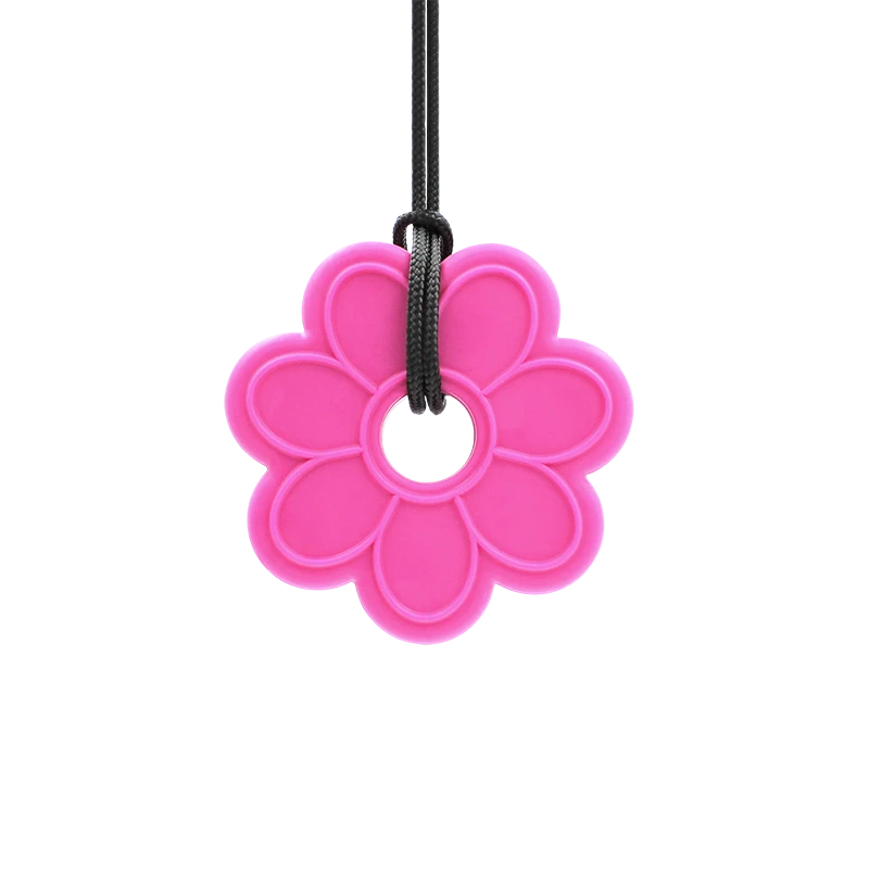 ARK Tyggehalskæde Flower Chew-Hot pink (medium)