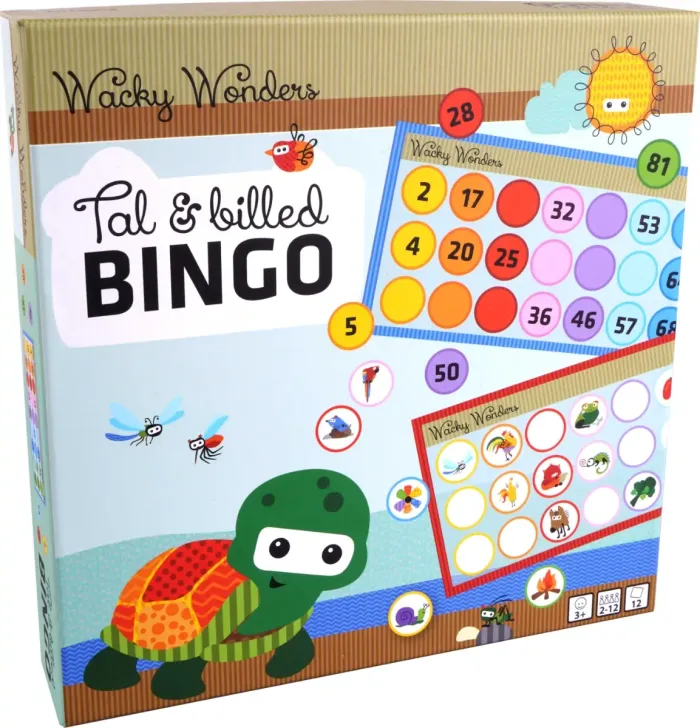 Wacky Wonders Læringsspil Bingo — samler hele familien om tal og billeder