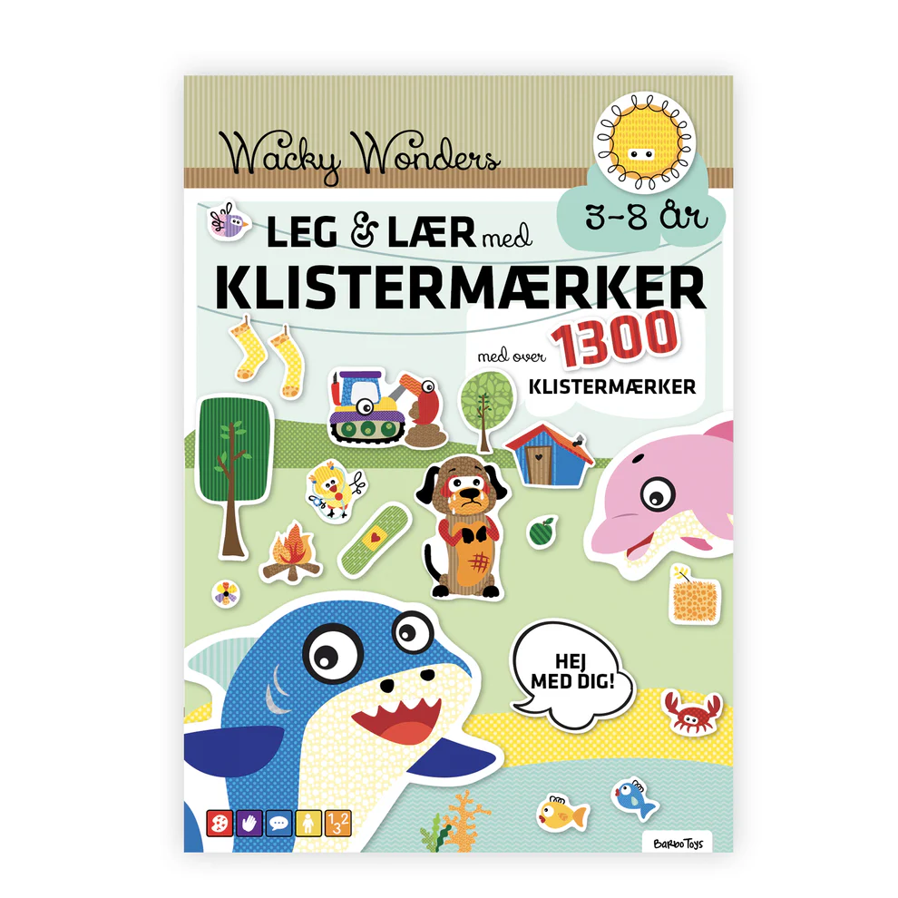 Wacky Wonders Opgavehæfte - Leg og lær med klistermærker 9788794216630