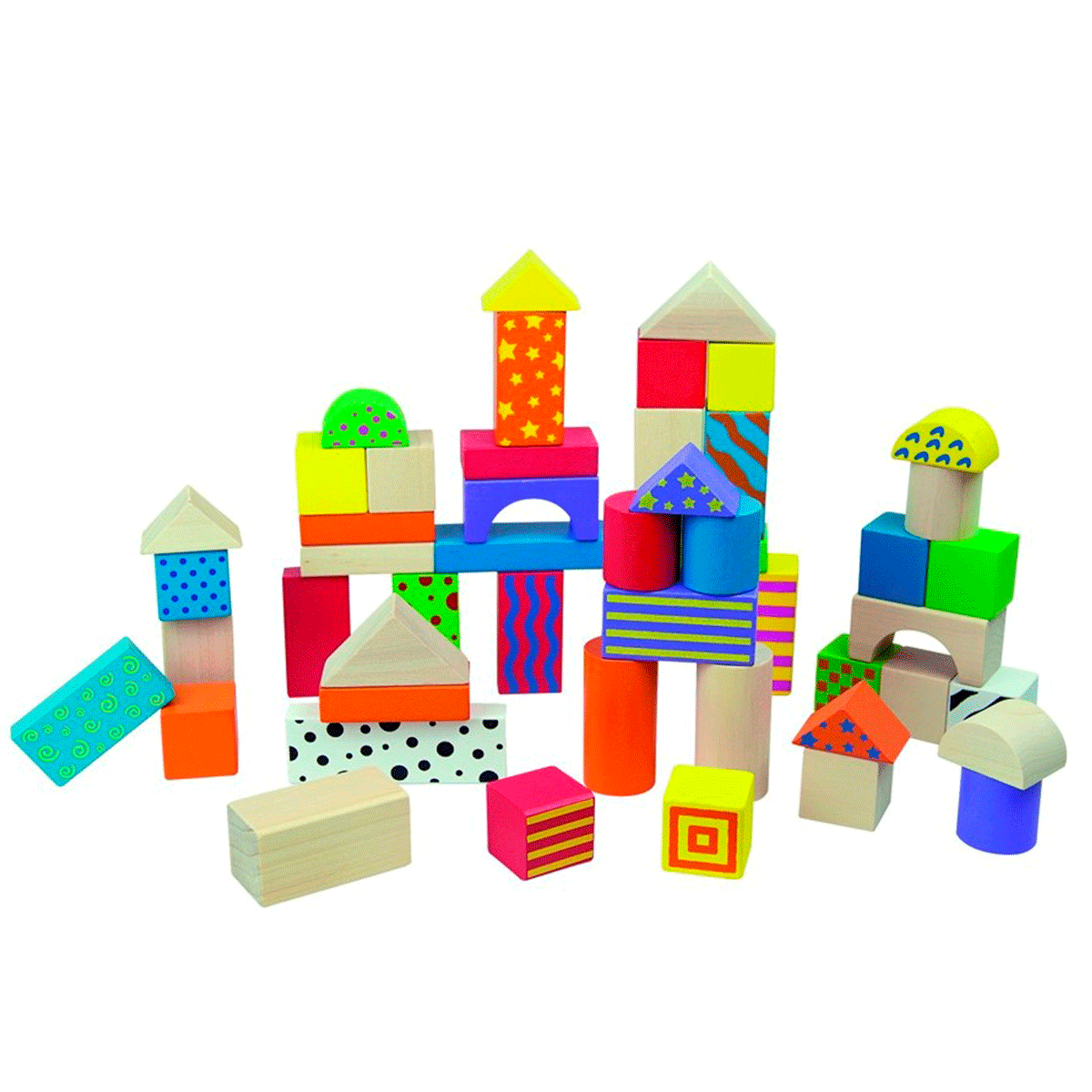 Andreau Toys - Byggeklodser farverige 50 stk. X-40163513