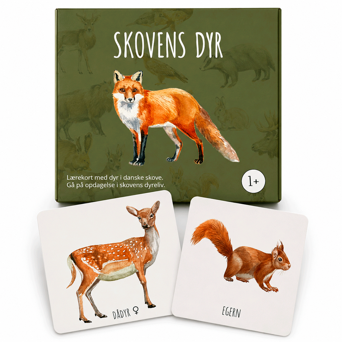 Abcleg Lærekort - Skovens dyr