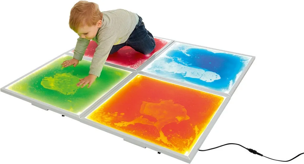 Lysende sensoriske sanseplader (4 fliser og 1 adapter)