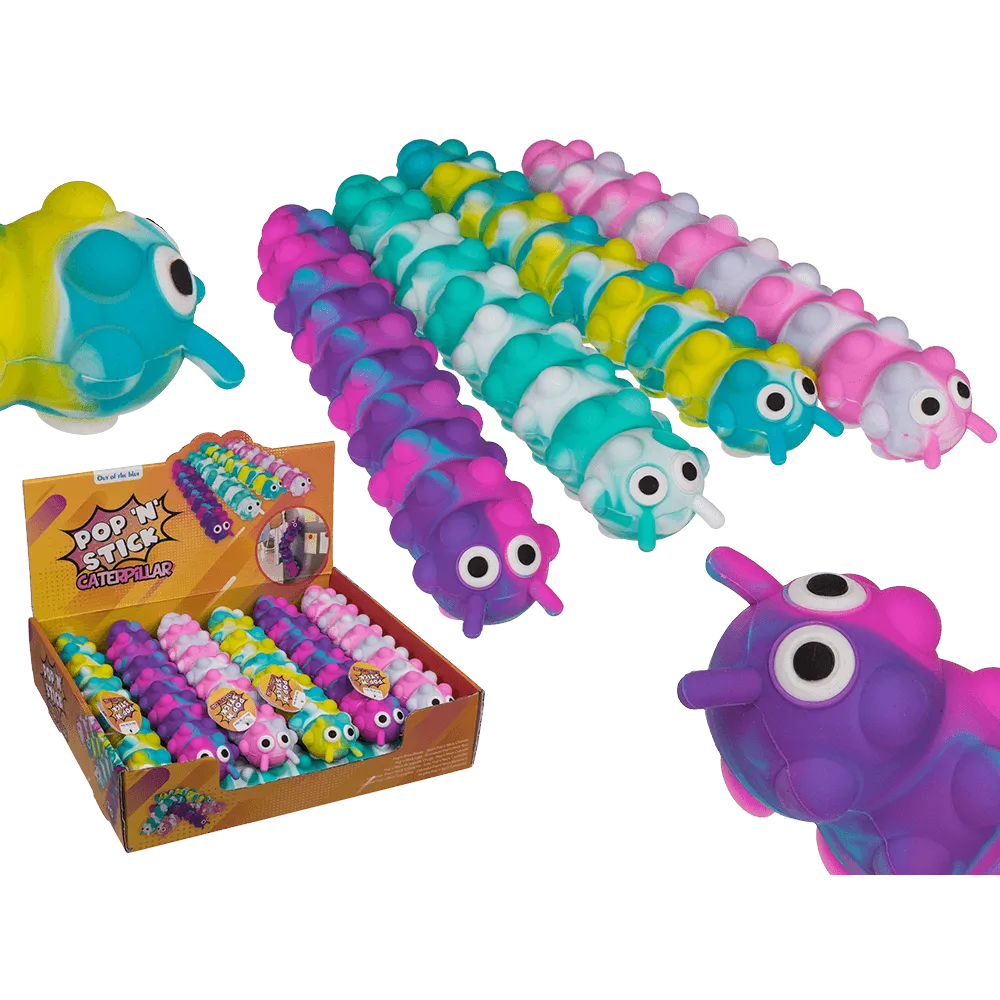 Fidget Pop N' Stick Caterpillar – Fidget med Sugekopper