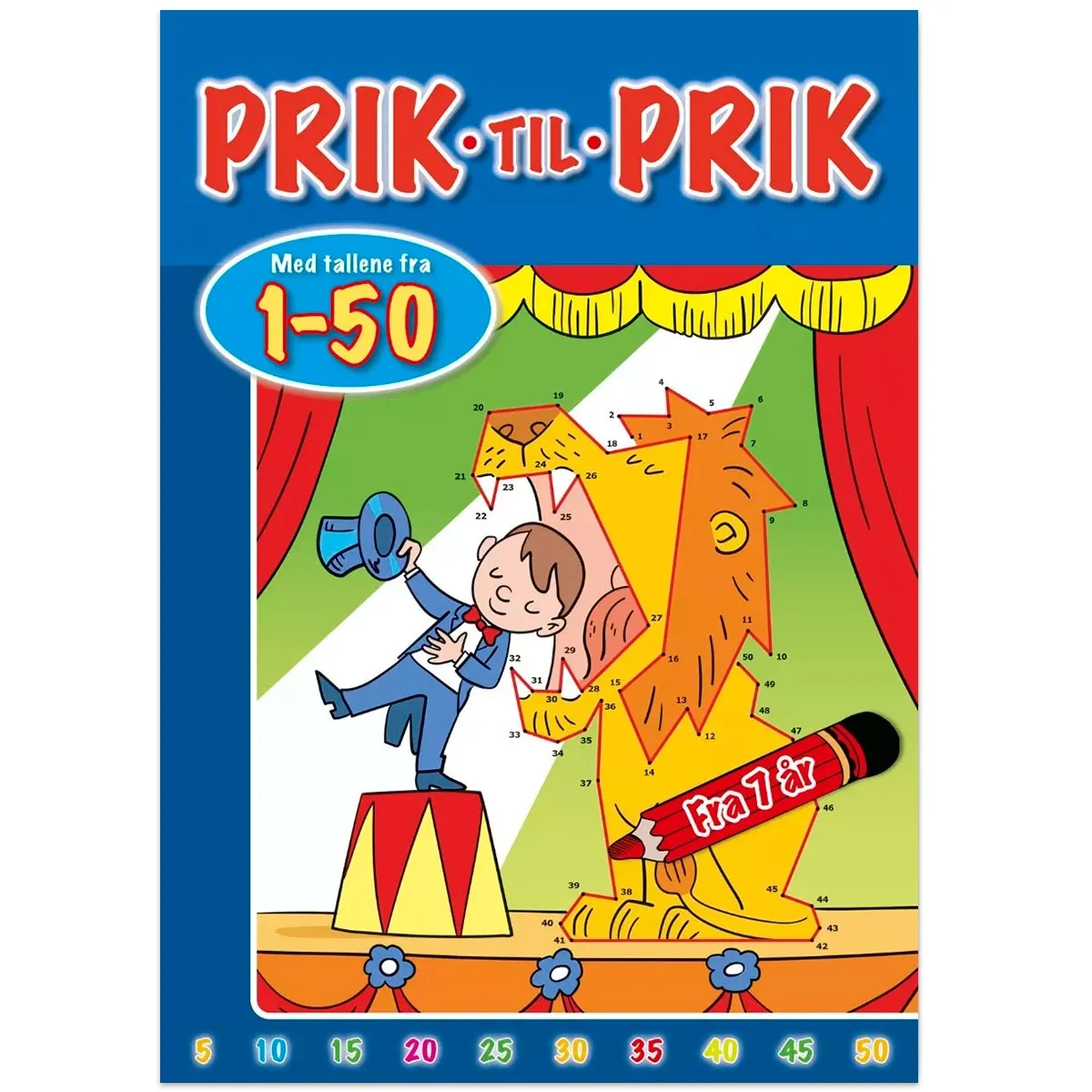 Bolden Malebog - Prik til prik, 1-50 (cirkus)