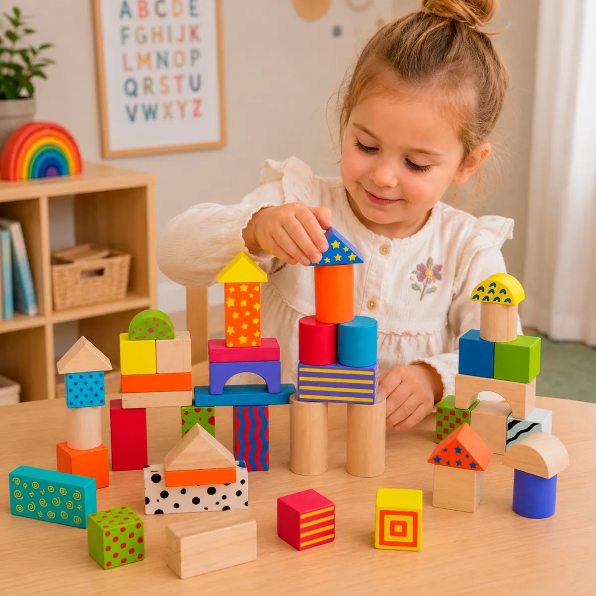 Andreau Toys - Byggeklodser farverige 50 stk.