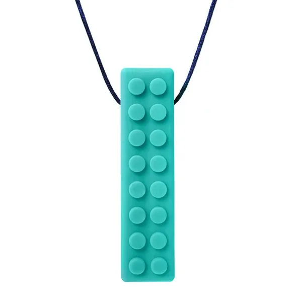 ARK Tyggehalskæde Brick Stick-Blågrøn (medium)