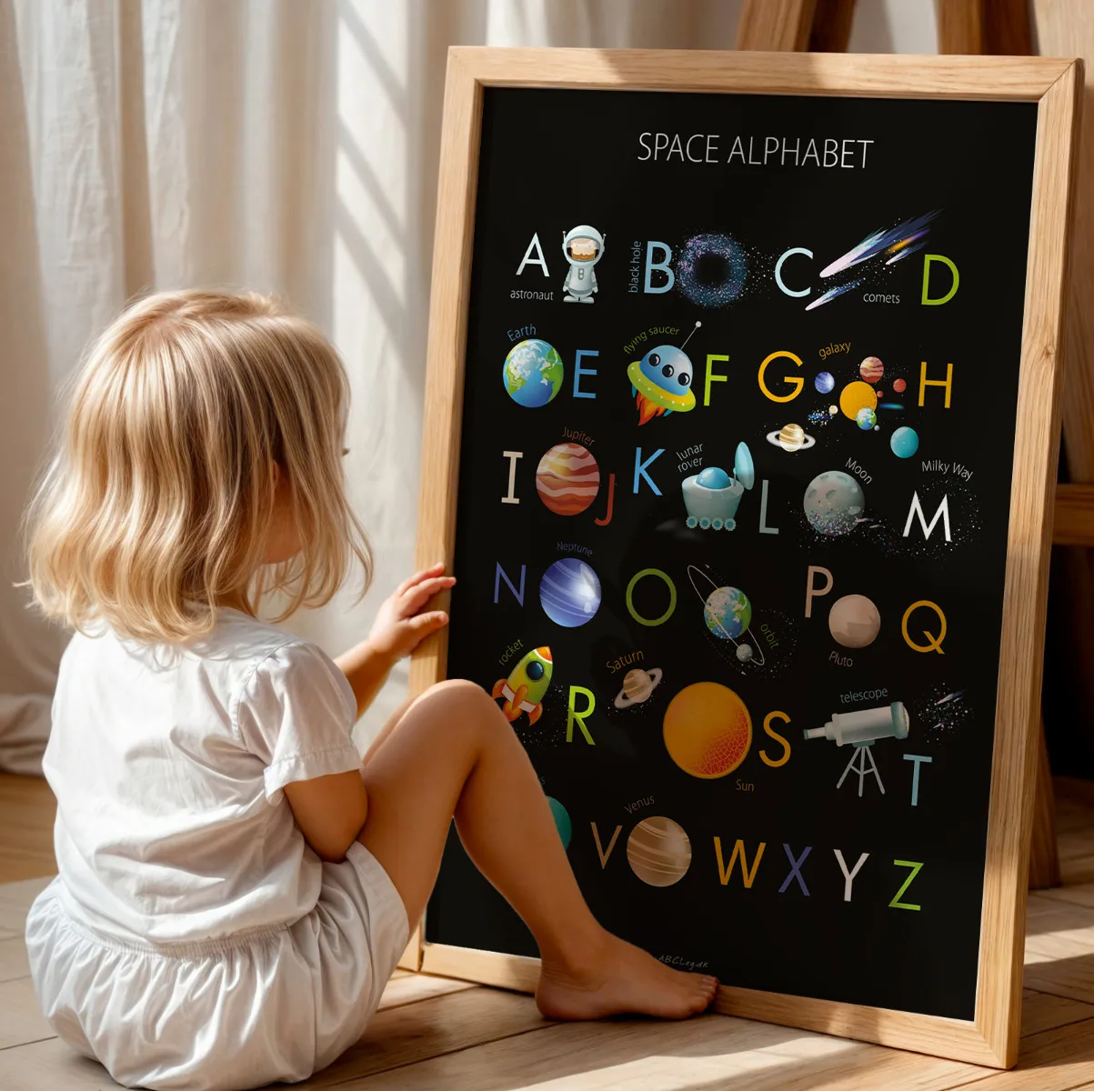 Abcleg Plakat - Space Alphabet 50 x 70 cm