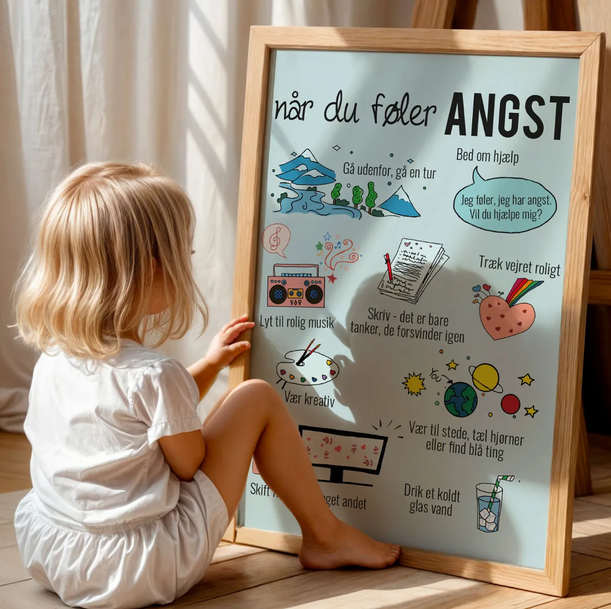 Abcleg Plakat - Angst-plakat - Når du føler angst A3 (29.7 × 42)