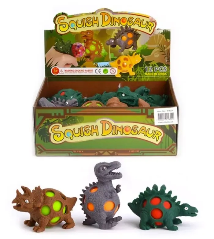 Klemmedyr med dinosaur-motiv