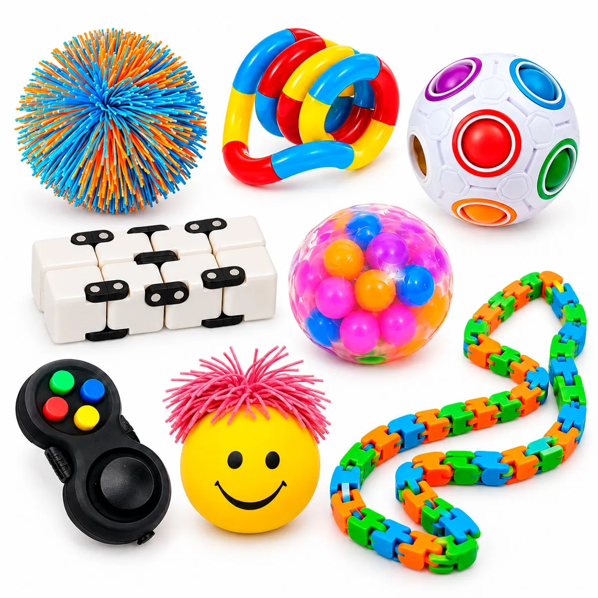 Fidgetkasse 2 - 8 stk. fidgets