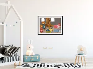 Abcleg plakat - Guldlok og de tre bjørne 30 x 40 cm