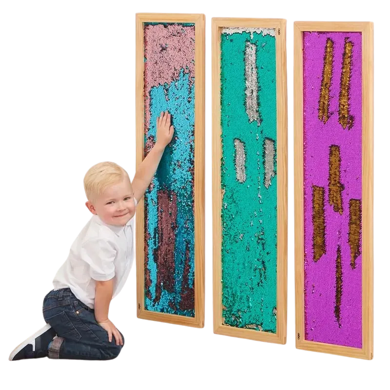 Vægpanel m. pailletter - 3 stk EY11107