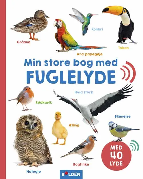Forlaget Bolden - Min store bog med fuglelyde 9788772058689