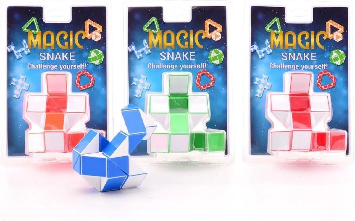 Magic Fidget Snake Cube Square – Assorteret farver X-500103