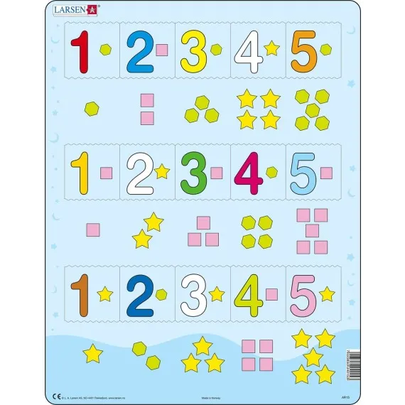 Larsen Puslespil - Lær tallene fra 1 til 5 TAL5