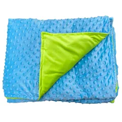Tyngdetæppe blå/grøn 3 kg - 90 x 100 cm. X-004908