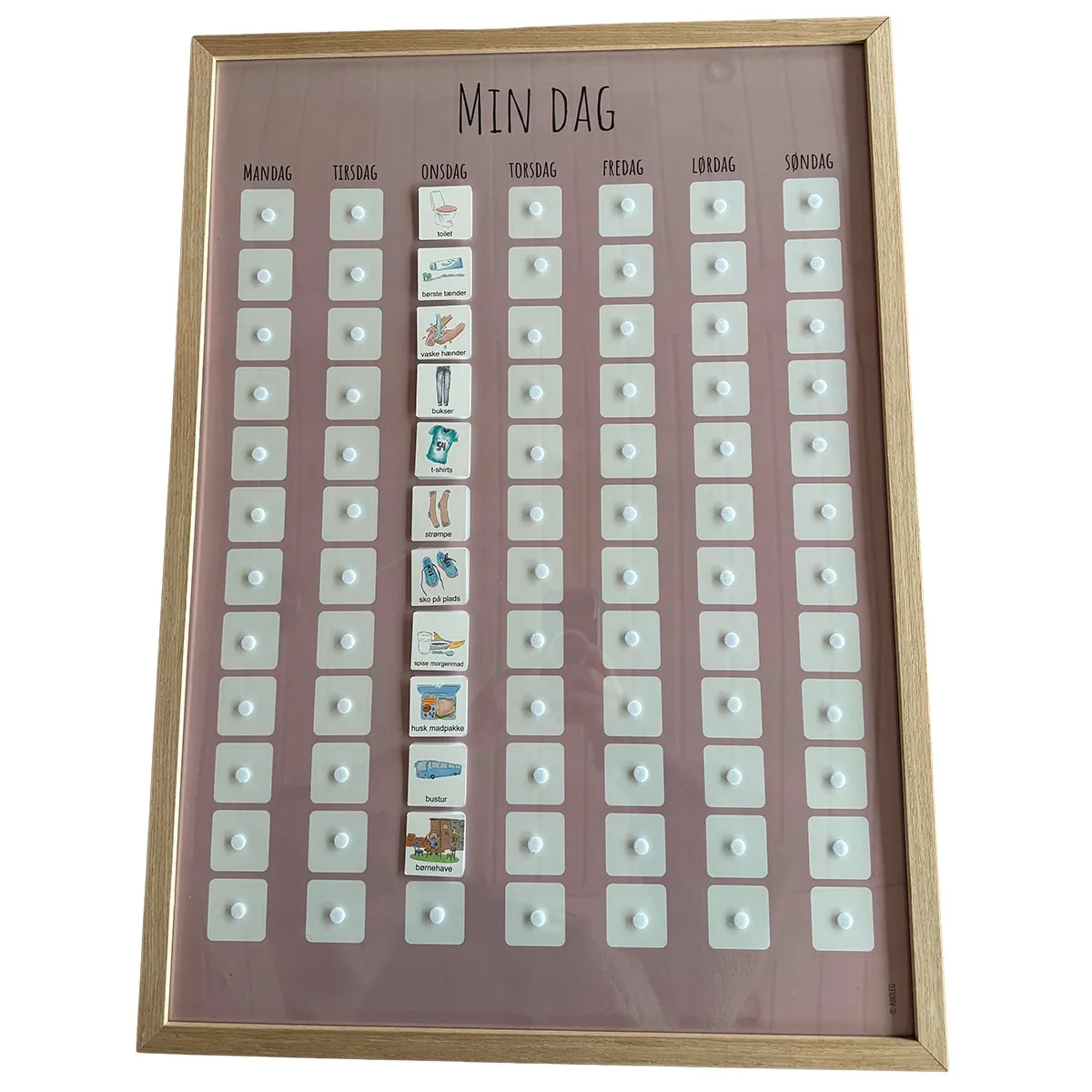 Piktogrammer - Ugetavle Rosa - kun tavlen 99-pictavlerosa