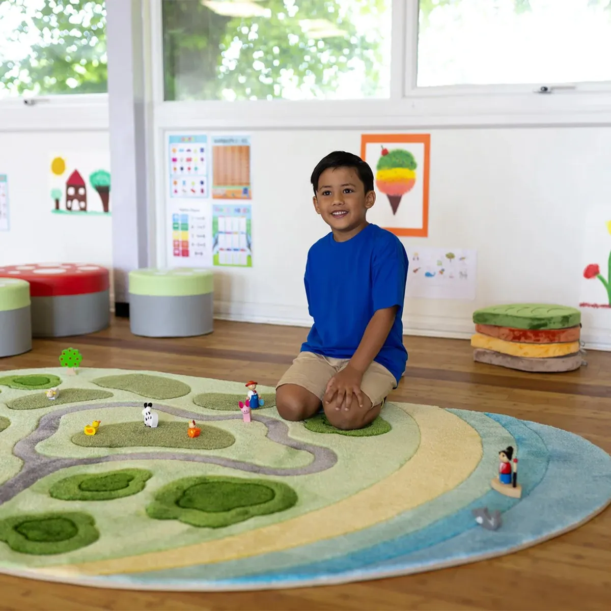 Legetæppe Natur 200 x 140 cm Deluxe 60-MAT1314