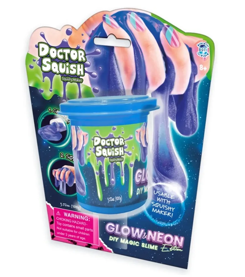 Doctor Squish Glow In The Dark slim - blå X107420
