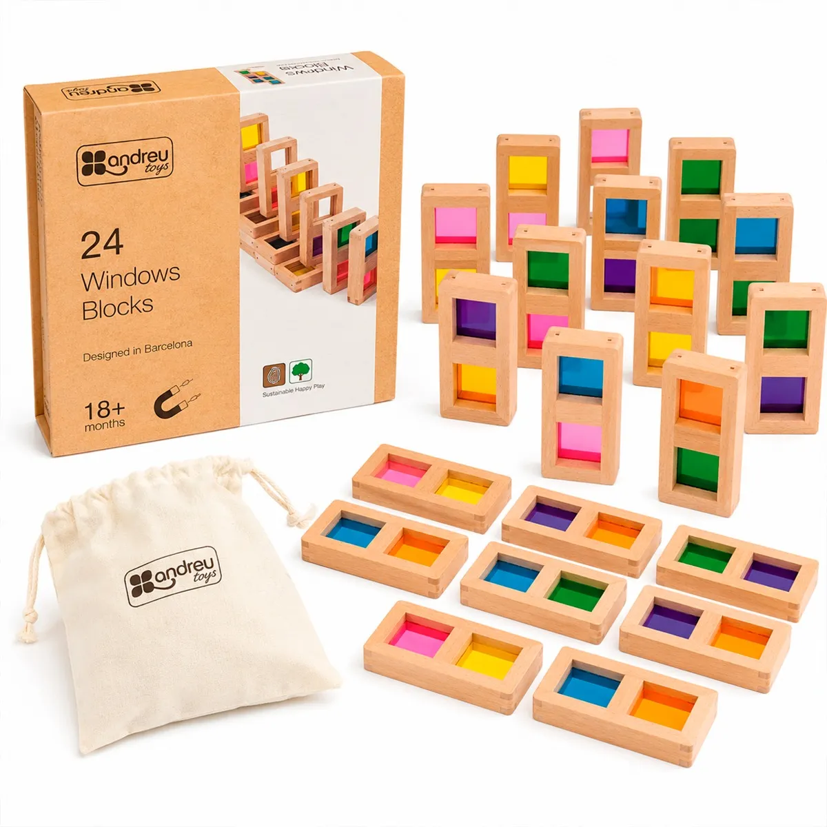Translucent Domino – farverig leg X-40161212