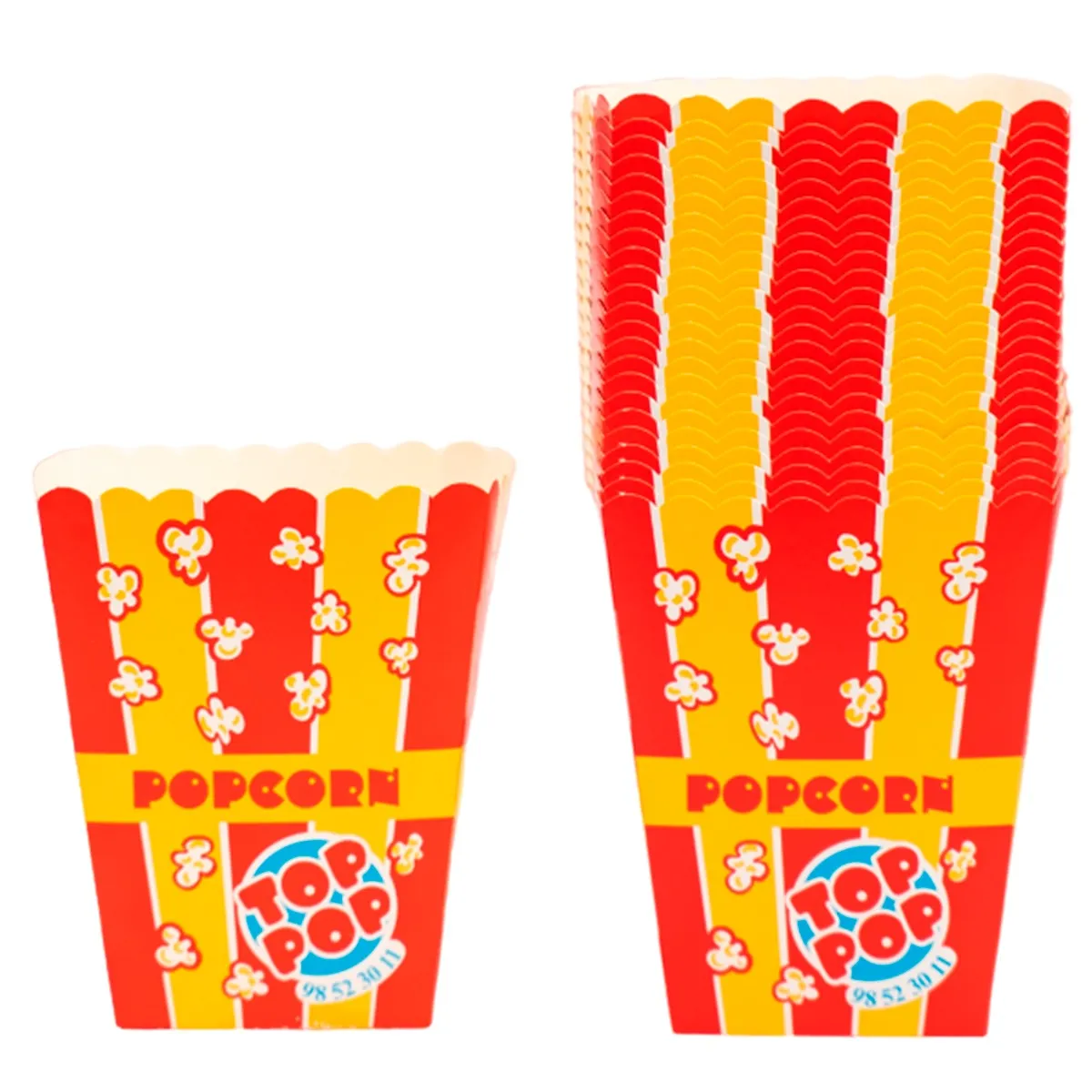 Popcorn bæger firkantet, 0,7 liter - 1 stk 1565