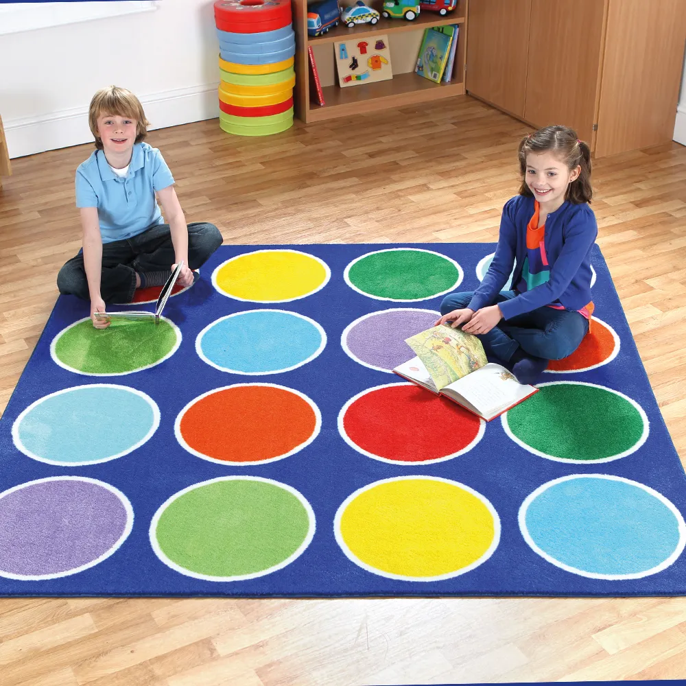 Legetæppe Regnbue cirkler 2 x 2 meter 60-MAT1020