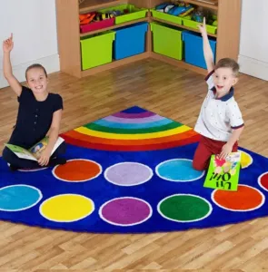 Legetæppe Regnbue hjørne 2 x 2 meter 60-MAT1051