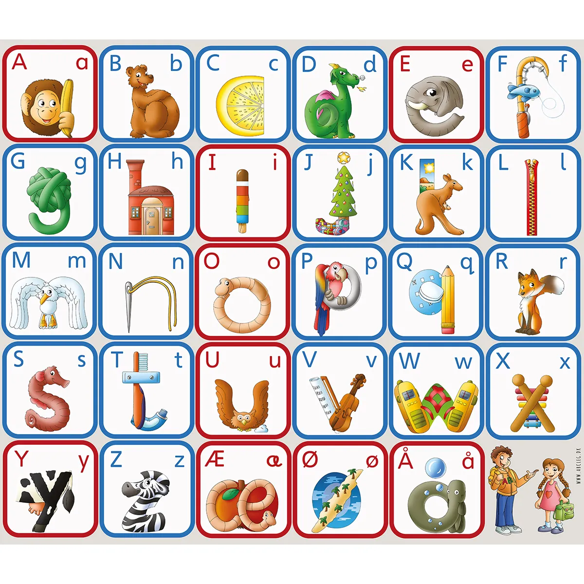 Abcleg Læringstæppe - Alfabet 150 x 125 cm. i grå 99-500109