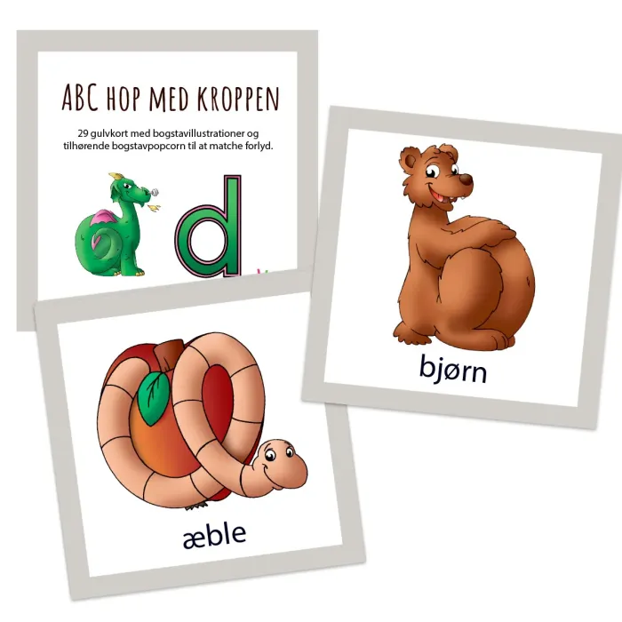 ABCLeg Gulvspil — ABC Hop, lær bogstaver med kroppen
