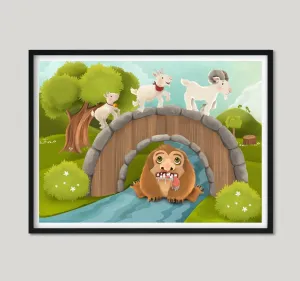 Abcleg Plakat - Bukke Bruse og de tre trolde A3 99-500383