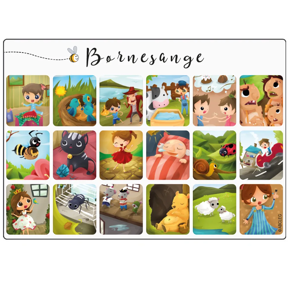 Abcleg Dækkeserviet - Børnesange 99-500574