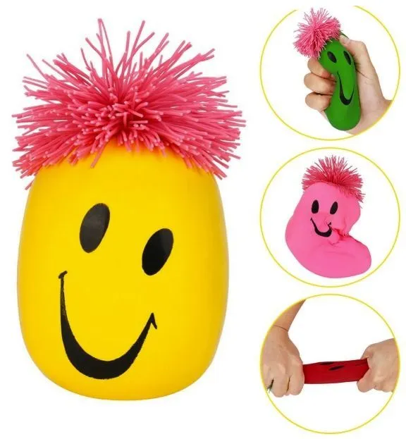 Anti-stressbold med ansigter Ø 6 cm. Assorteret 55-54821