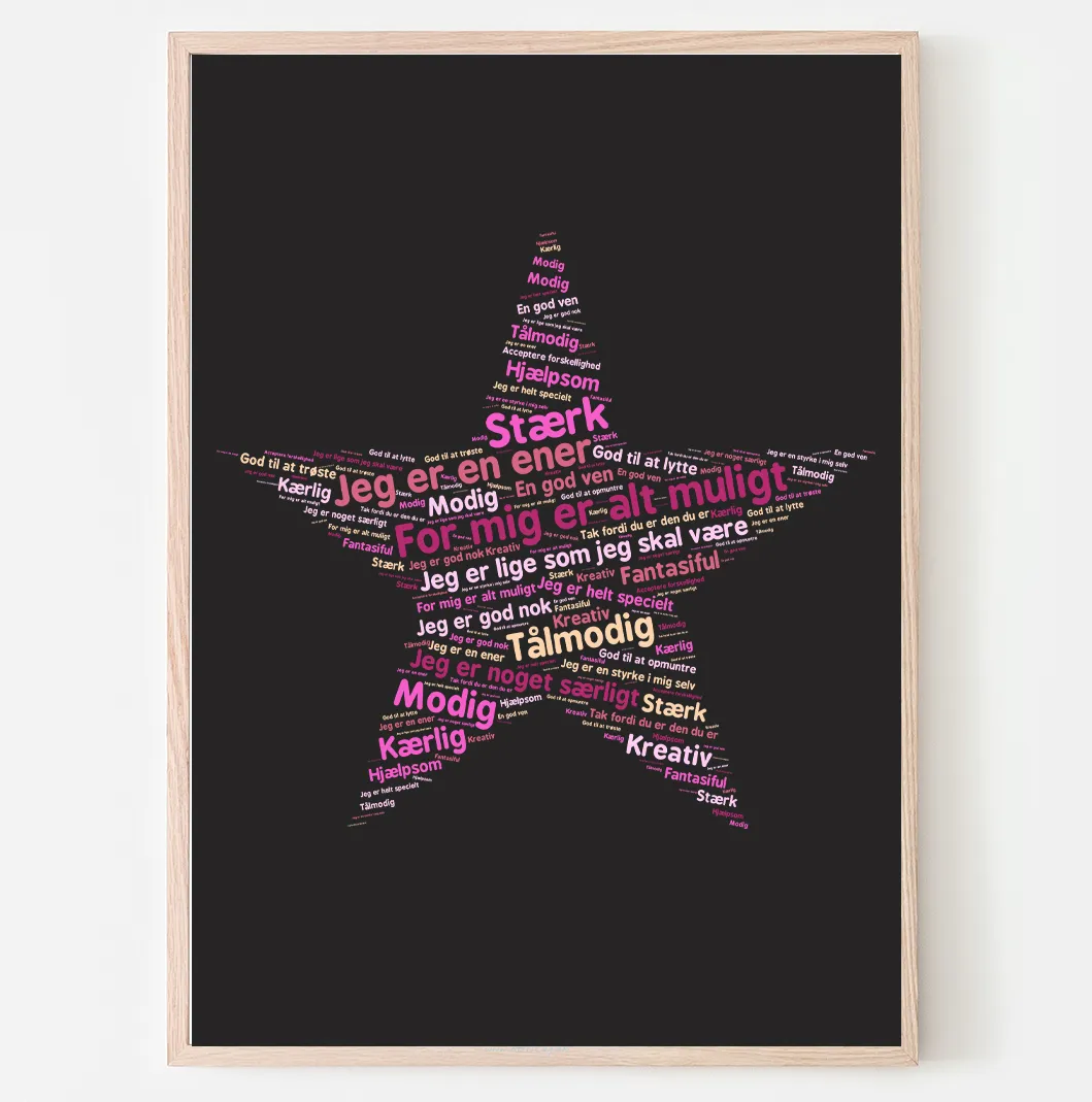 Abcleg Plakat - Stjerne A3 (29.7 × 42) 4334