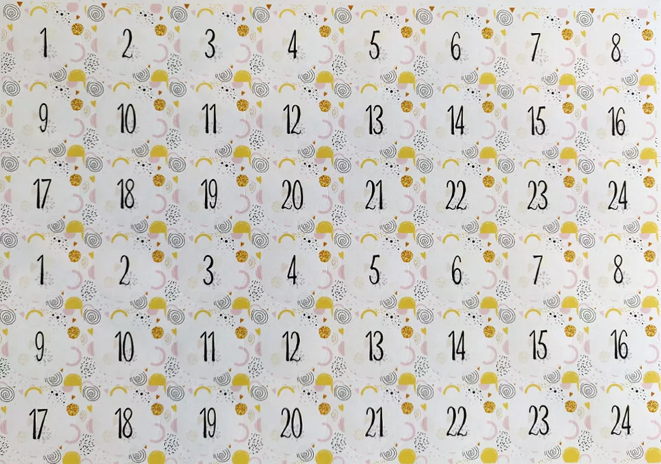 Abcleg Klistermærker - Tal til pakkekalender 99-10090