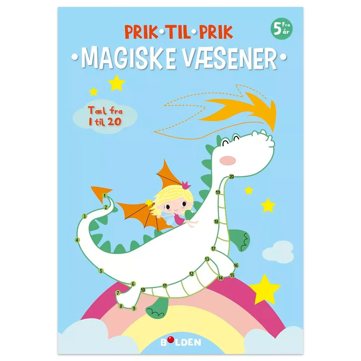 Bolden Malebog - Prik til prik 1-20, Magiske væsener 9788772055756