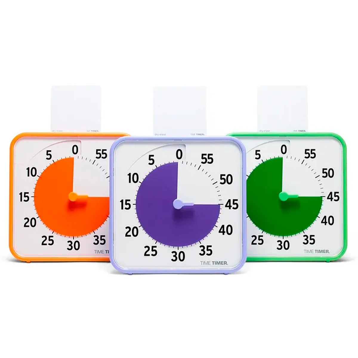 Time Timer Medium - Klassesæt 3 stk. Orange, lilla, grøn JAC5112