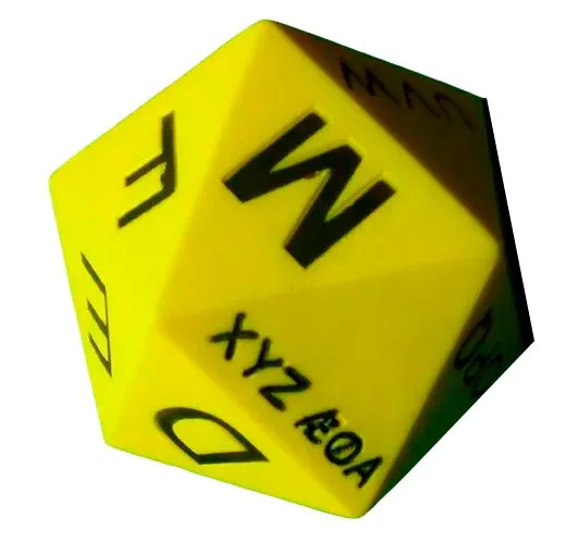 Bogstav-terning Ø 11 cm. 4171