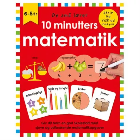 Alvilda Bog - De små lærer 10 minutters matematik - Skriv og visk ud alv9788741509587