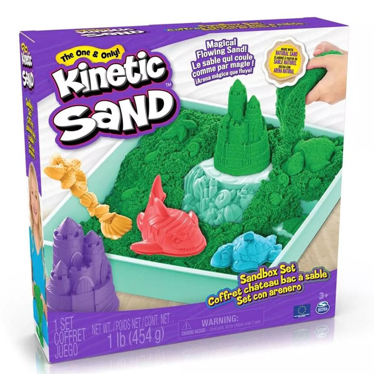 Kinetic Sand Strandsand - Grøn Sandboks sæt 6067479