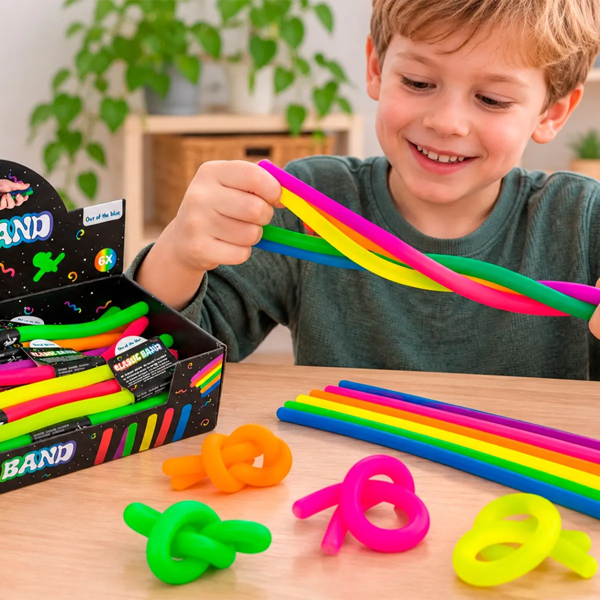 Fidget Legetøj Monkey Noodles - 1. stk. 28 cm. assorteret