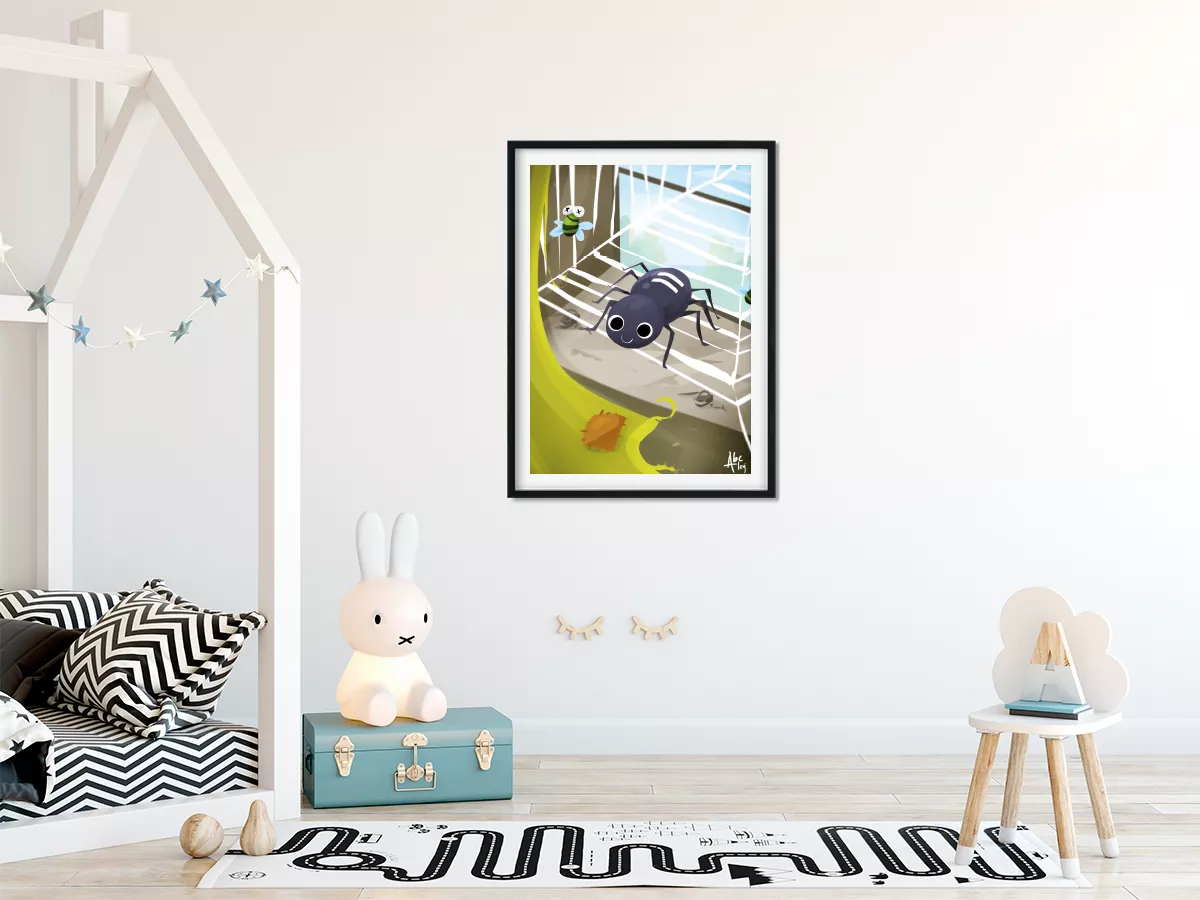 Abcleg Plakat - Lille Peter edderkop A3