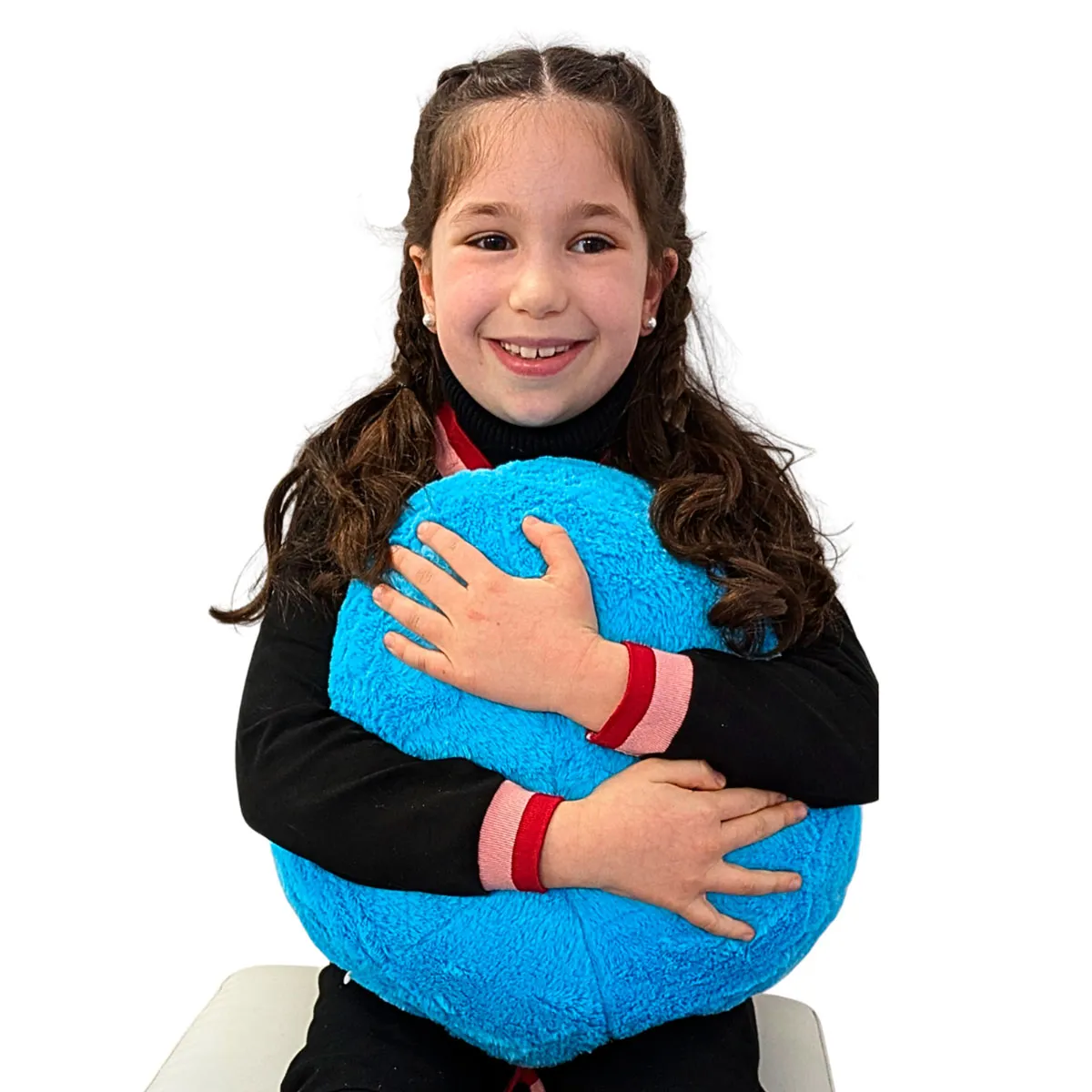 Blå rund massagepude - Ø 30 cm.