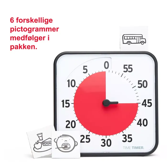 Time Timer Large 30x30 cm med piktogrammer