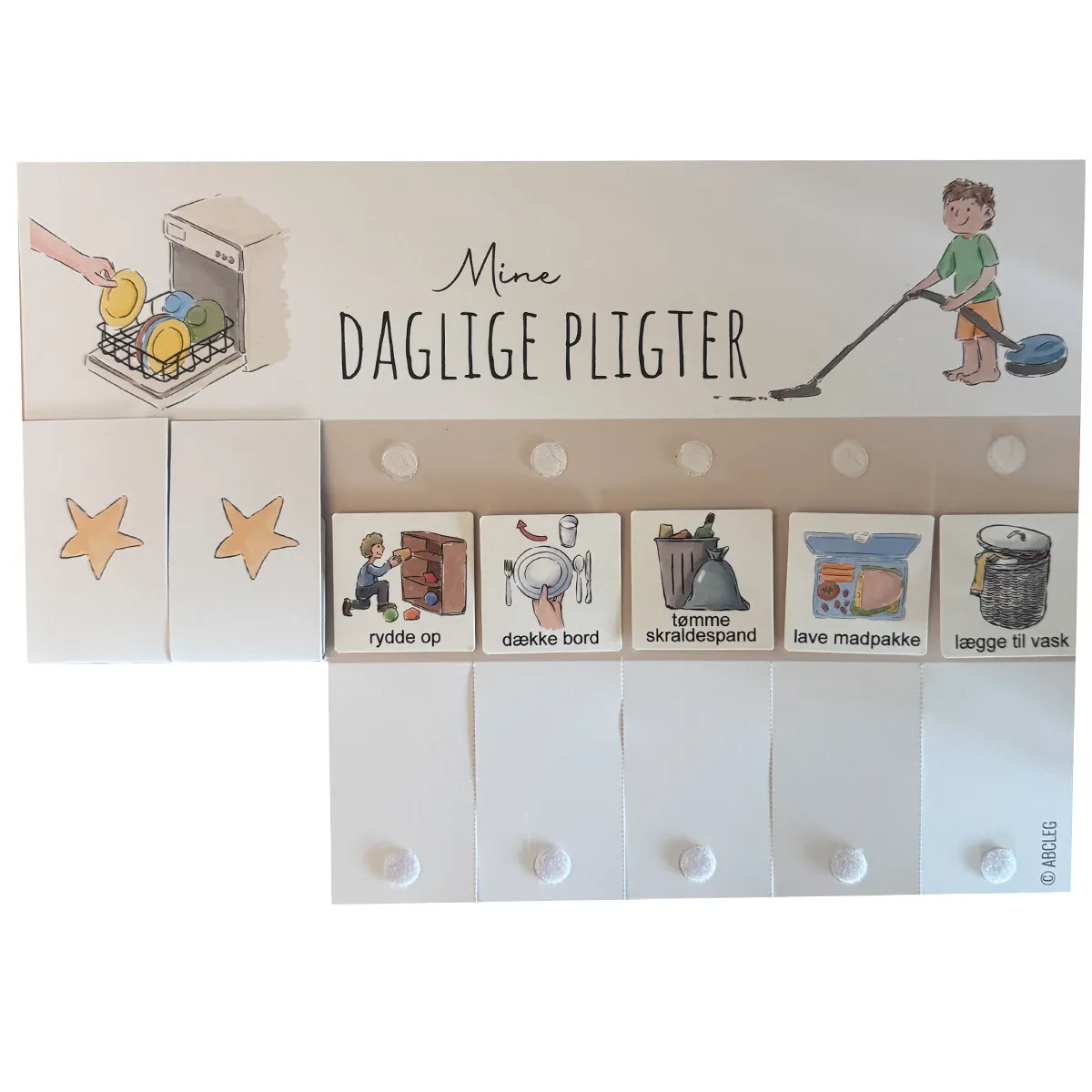 Fleksibel Tjekliste daglige pligter til piktogrammer – KUN tjeklisten