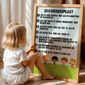 Abcleg Plakat - Selvværdsspejlet A3