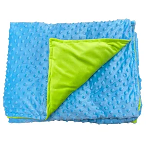 Tyngdetæppe blå/grøn 3 kg - 90 x 100 cm.