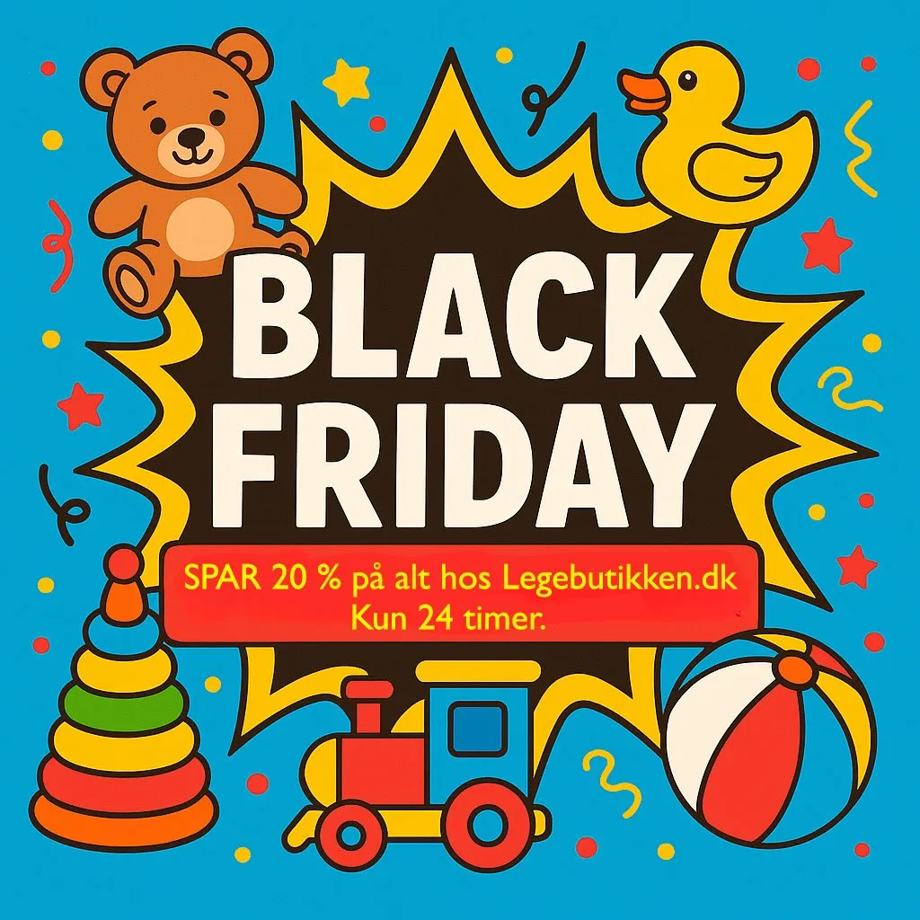 Det er BLACK FRIDAY hos Legebutikken.dk
Hele shoppen er fyldt med leg, læring og fantastiske gaveidéer — og lige nu får du 20% rabat på ALT. Ja, alt! 🤩
Uanset om du mangler julegaver, kalendergaver, adventsgaver eller bare vil forkæle børnene med noget nyt og lærerigt, så er det NU, du skal slå til.

Tilbuddet gælder kun t.o.m. 28/11, så skynd dig at sikre favoritterne, før de ryger 🖤

➡️ Shop her: https://www.legebutikken.dk/
